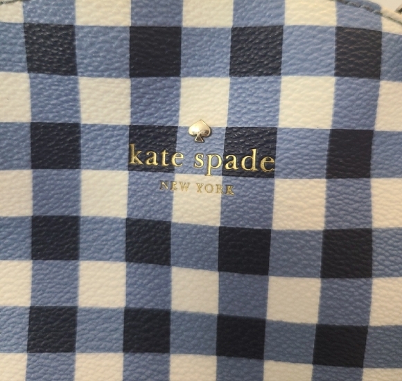 Kate Spade Navy and White Checkered Backpack main image 12